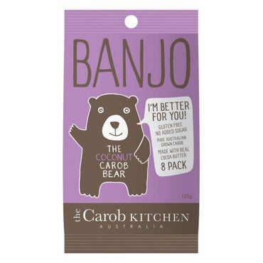 The Carob Kitchen Banjo The Coconut Carob Bear - 8 pack  120g